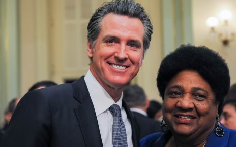 Gavin Newsom and Shirley Weber