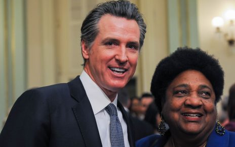 Gavin Newsom and Shirley Weber